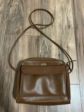 Liz Claiborne Brown Leather Crossbody Bag